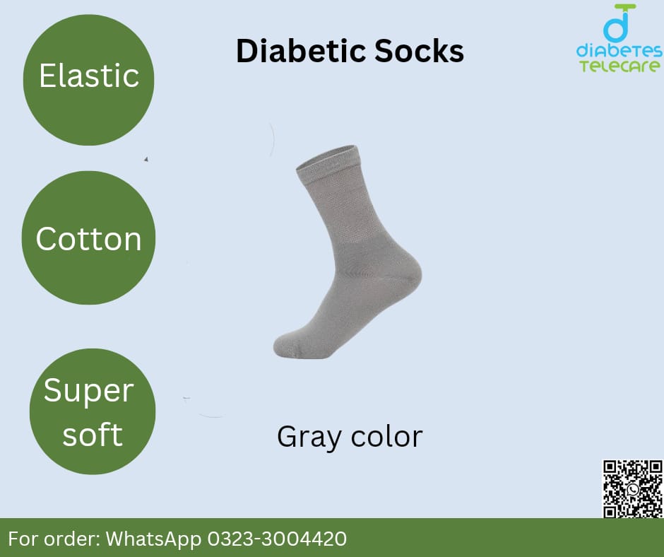 Grey color diabetes socks