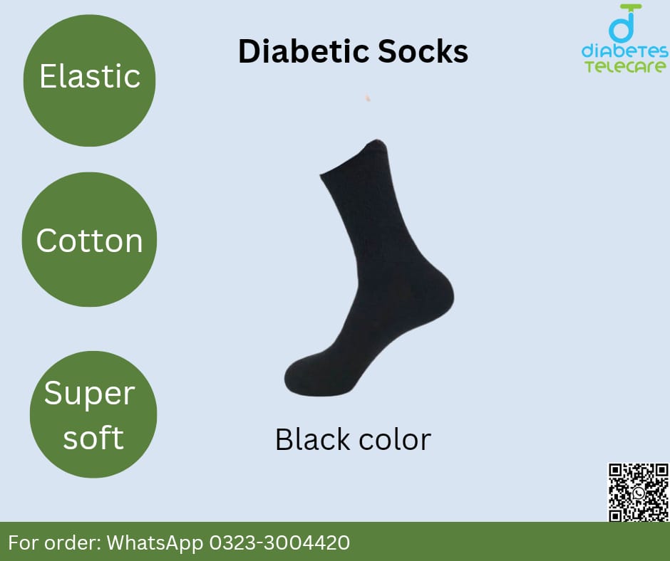 Black color diabetes socks