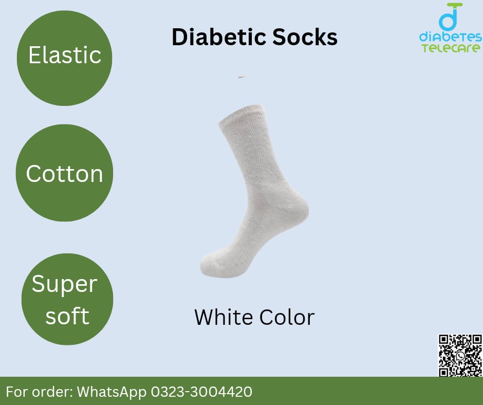 White color Diabetes Socks